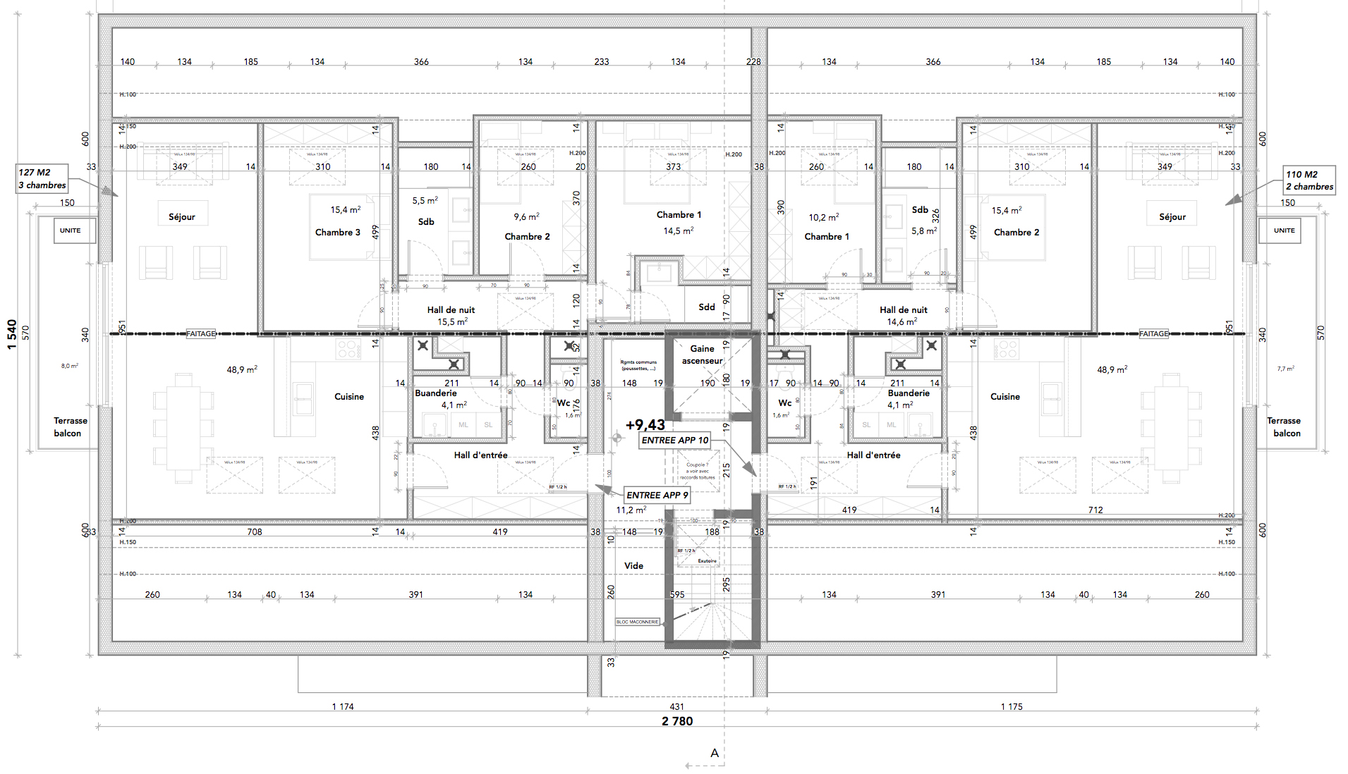 plans 3etage